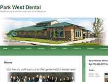 Tablet Screenshot of parkwestdentaloffice.com